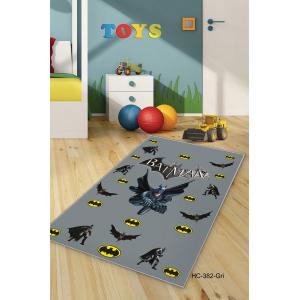 Dokuma Taban Kaymaz Çocuk Odası Halısı Batman Desen