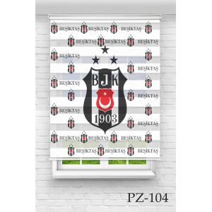 Beşiktaş Simgeli Zebra Perde