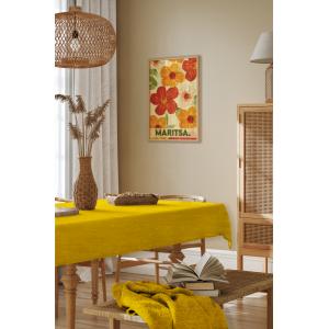 Masa Örtüsü - Kadife Dokulu Serisi Sarı Dertsiz(Leke tutmaz ve kırışmaz) Tablecloth
