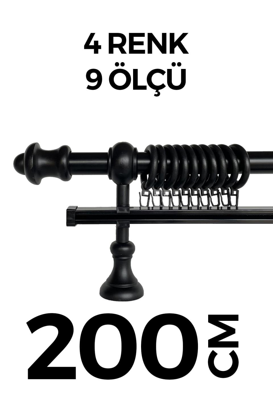 Raylı Siyah 200