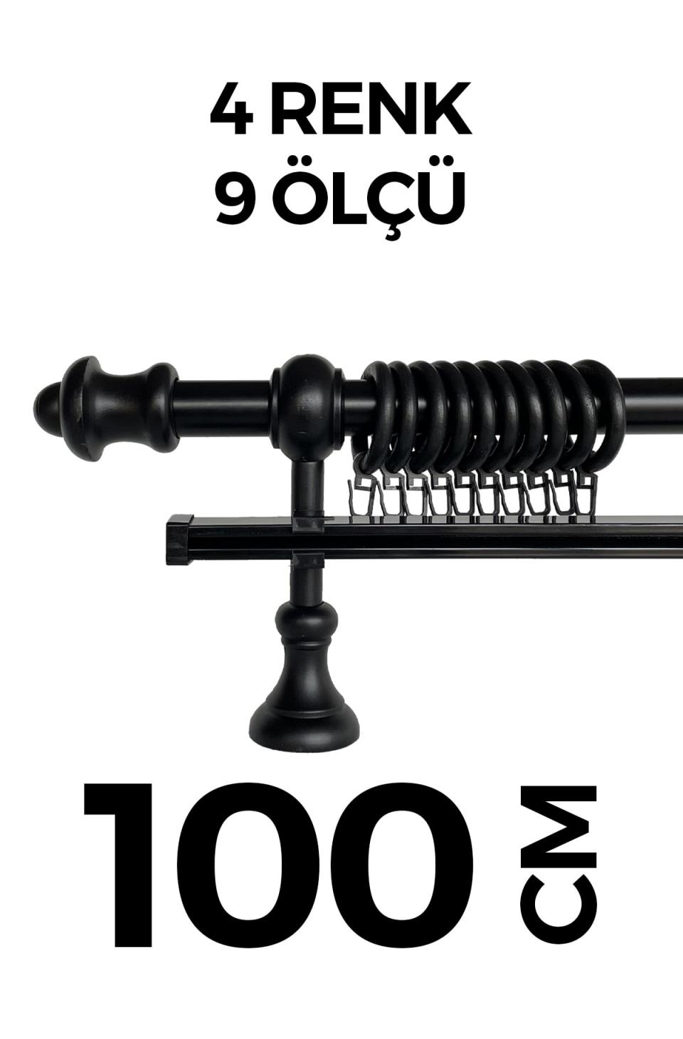 Raylı Siyah 100